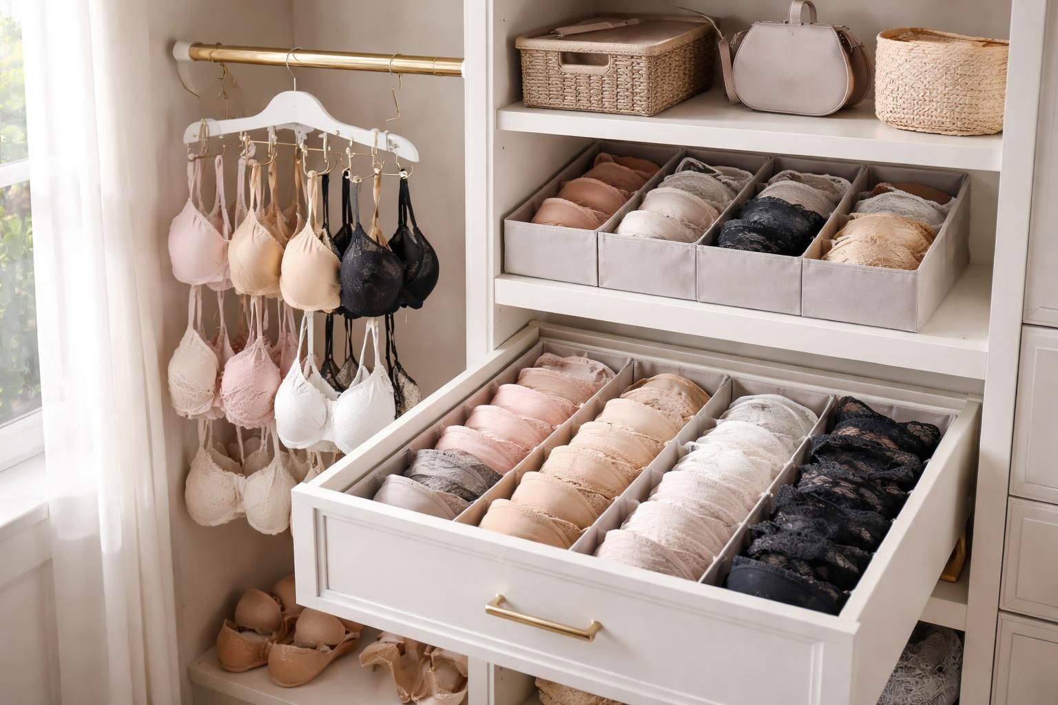 découvrez des astuces pratiques pour ranger vos soutiens-gorge dans votre dressing et optimiser l'espace tout en gardant un rangement organisé et esthétique.